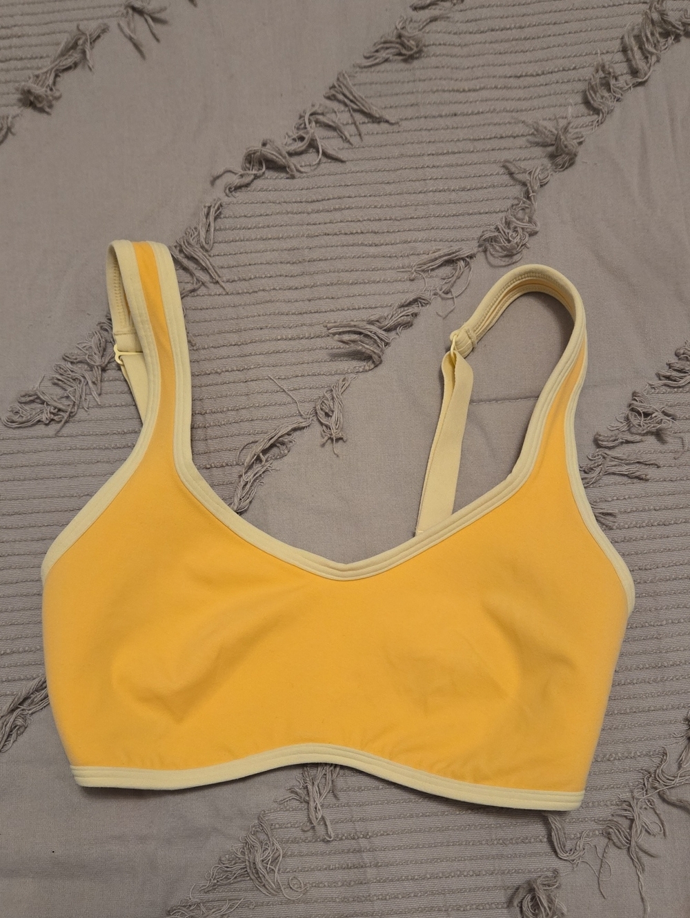 all in motion Orange Bralette with Cream Trim
